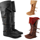 Male Medieval Pirate Boots Victorian Gothic Boots Flat Jazz Boots - AwwwCos