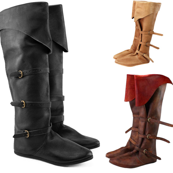 Male Medieval Pirate Boots Victorian Gothic Boots Flat Jazz Boots