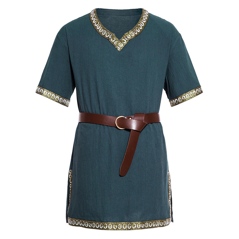 Male Medieval Renaissance Pirate Viking Tunic Cosplay Warrior Shirts