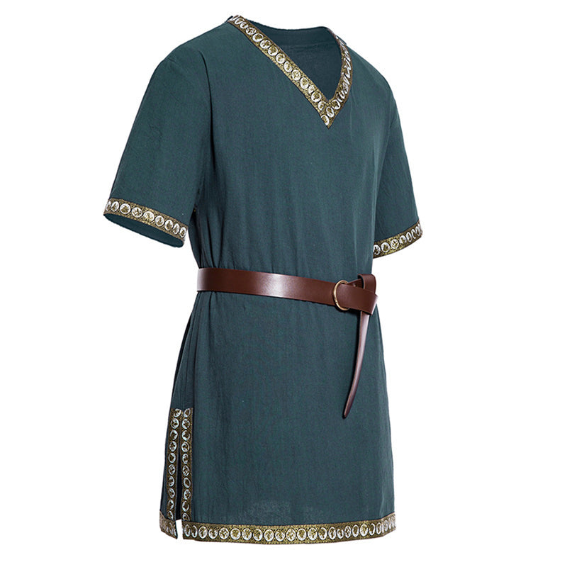 Male Medieval Renaissance Pirate Viking Tunic Cosplay Warrior Shirts