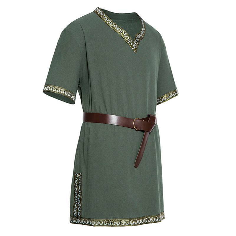 Male Medieval Renaissance Pirate Viking Tunic Cosplay Warrior Shirts