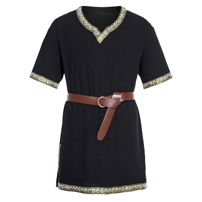 Male Medieval Renaissance Pirate Viking Tunic Cosplay Warrior Shirts