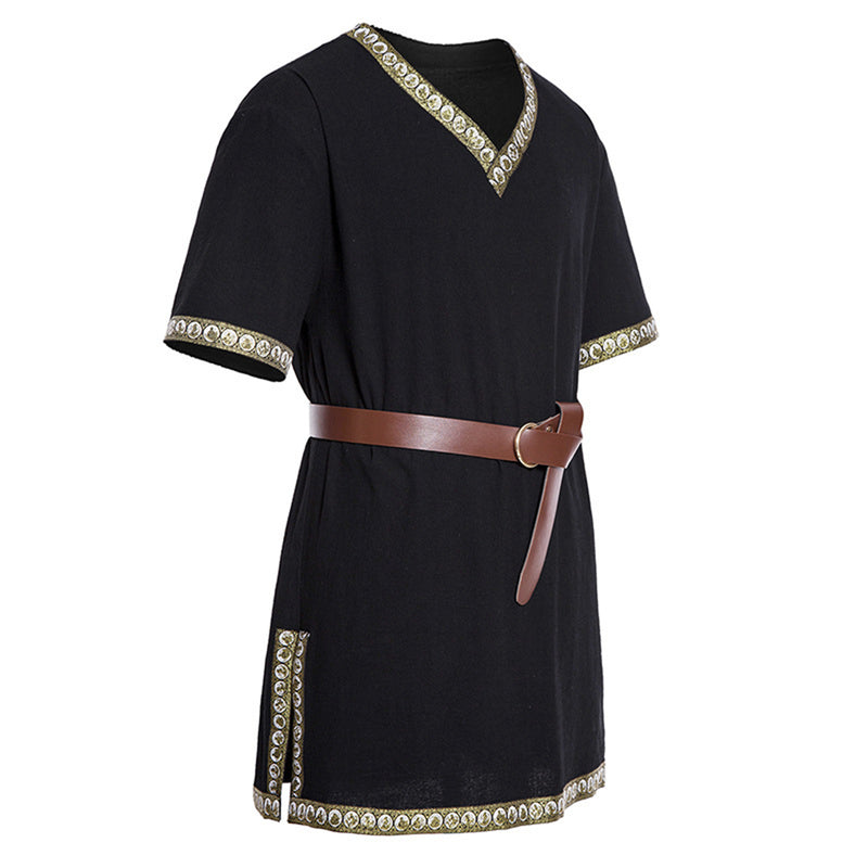 Male Medieval Renaissance Pirate Viking Tunic Cosplay Warrior Shirts