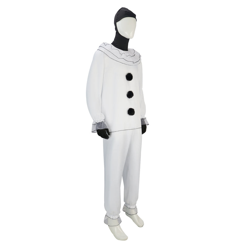 Male Movie Pierrot Clown Cosplay Costume White Suits - AwwwCos