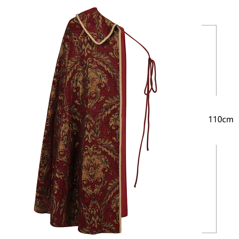 Male Noble Tudor King Cosplay Costume Costume Cape Half Shoulder Cloak - AwwwCos