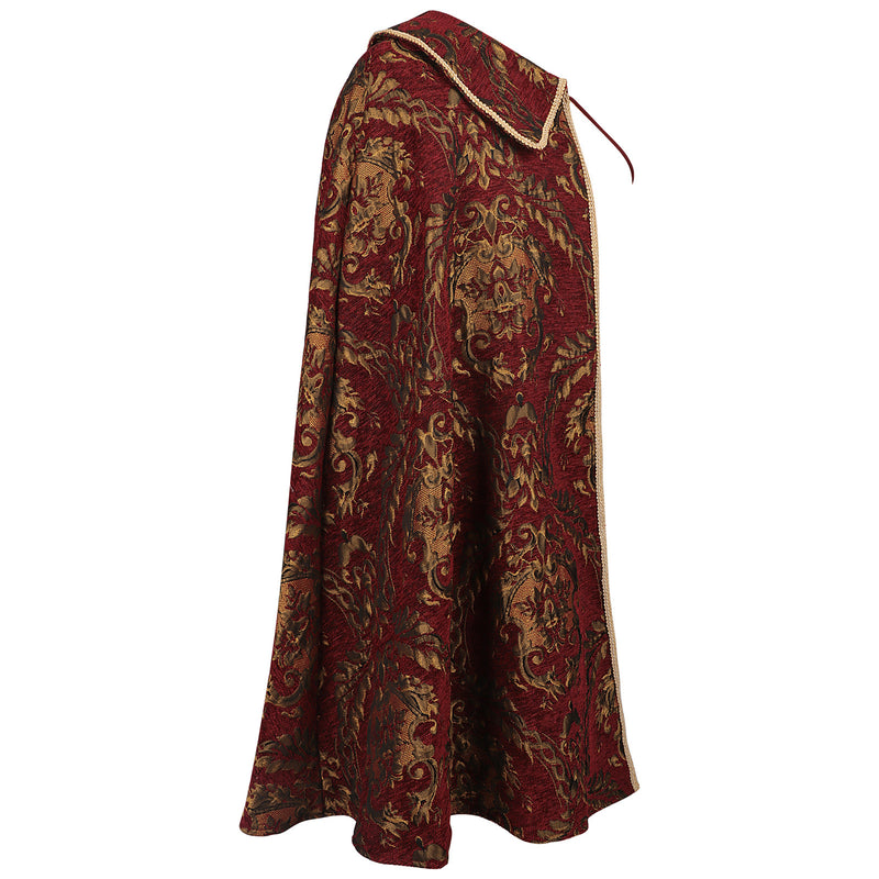 Male Noble Tudor King Cosplay Costume Costume Cape Half Shoulder Cloak - AwwwCos
