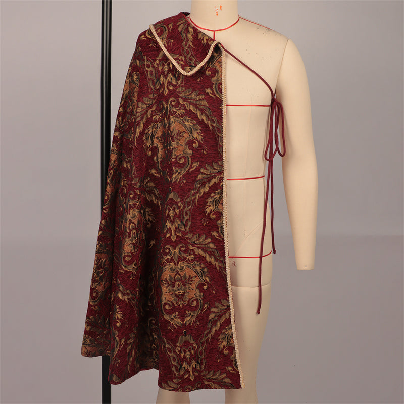 Male Noble Tudor King Cosplay Costume Costume Cape Half Shoulder Cloak - AwwwCos