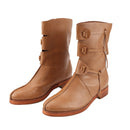 Male Pirate Viking Cosplay Boots Lace Up Vintage Stage Tied Pointed shoes