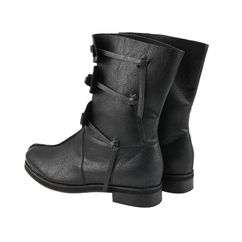 Male Pirate Viking Cosplay Boots Lace Up Vintage Stage Tied Pointed shoes