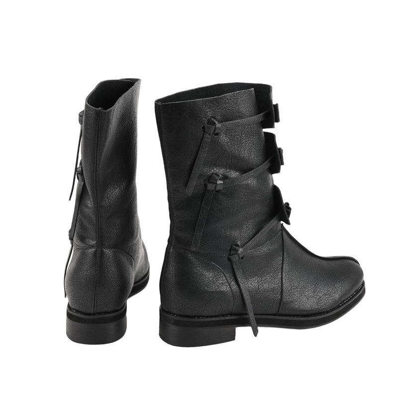 Male Pirate Viking Cosplay Boots Lace Up Vintage Stage Tied Pointed shoes