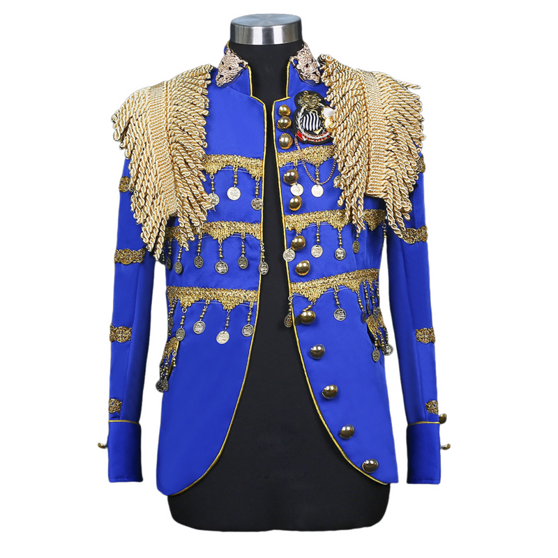 Male Retro Royal Court Hanging Ear Tassel Military Costume