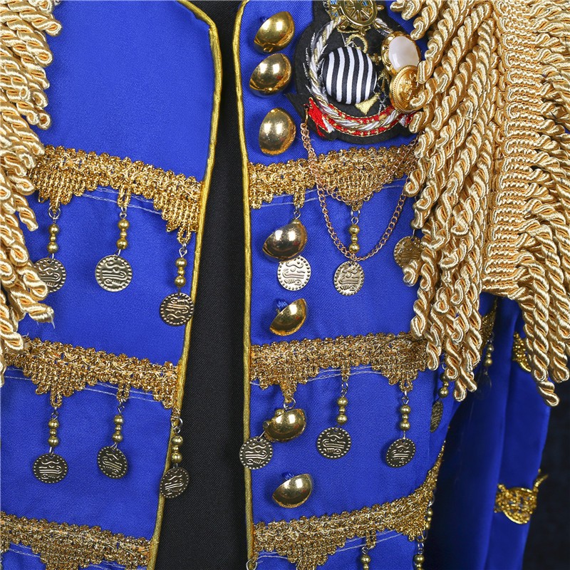 Male Retro Royal Court Hanging Ear Tassel Military Costume