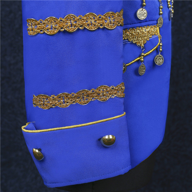 Male Retro Royal Court Hanging Ear Tassel Military Costume
