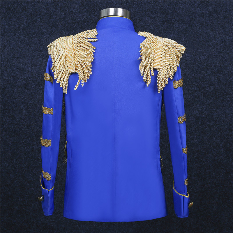Male Retro Royal Court Hanging Ear Tassel Military Costume