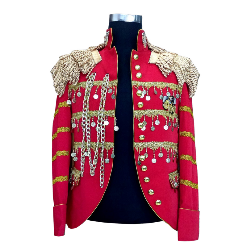 Male Retro Royal Court Hanging Ear Tassel Military Costume