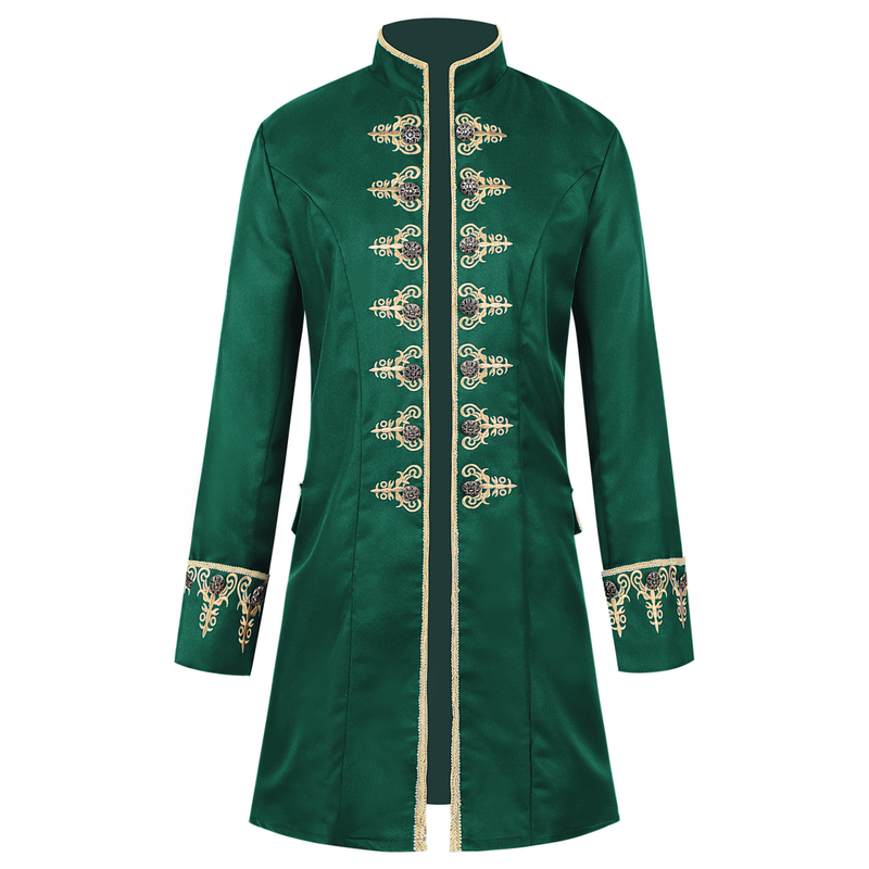 Male Royal Court Gothic Steampunk Retro Collar Uniform PerforMale Royal Court Gothic Steampunk Retro Collar Uniform Performance Tailcoatmance Tailcoat - AwwwCos
