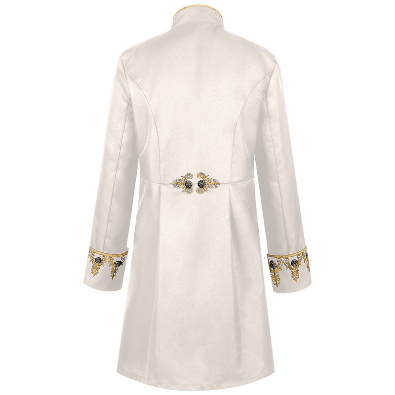 Male Royal Court Gothic Steampunk Retro Collar Uniform PerforMale Royal Court Gothic Steampunk Retro Collar Uniform Performance Tailcoatmance Tailcoat - AwwwCos