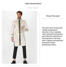 Male Royal Court Gothic Steampunk Retro Collar Uniform PerforMale Royal Court Gothic Steampunk Retro Collar Uniform Performance Tailcoatmance Tailcoat - AwwwCos