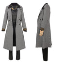 Male TV Series Loki Sylvie Cosplay Costume Houndstooth Trench - AwwwCos