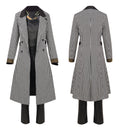 Male TV Series Loki Sylvie Cosplay Costume Houndstooth Trench - AwwwCos