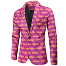 Male Tuxedo Jacket for Valentine's Day Sweet Heart Printed Jacket - AwwwCos