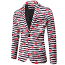 Male Tuxedo Jacket for Valentine's Day Sweet Heart Printed Jacket - AwwwCos
