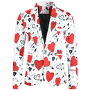 Male Tuxedo Jacket for Valentine's Day Sweet Heart Printed Jacket - AwwwCos