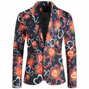 Male Tuxedo Jacket for Valentine's Day Sweet Heart Printed Jacket - AwwwCos