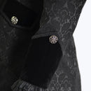 Male VTG Victorian Coat Black Gothic Court Brocade Jacket