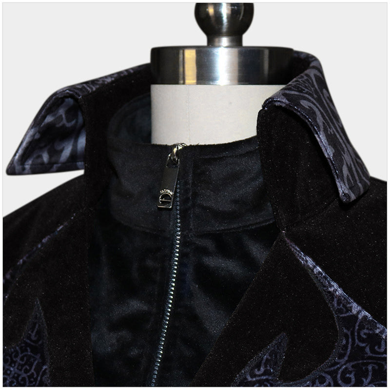 Male Steampunk Victorian Literature High Collar Retro Gothic Tuxedo