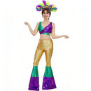 Mardi Gras Sequin Two-Piece Flash Bling Bling Vest Pants Women Costume