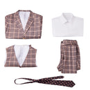 Matilda Cosplay Mr Wormwood Plaid Suit Uniform Roald Dahl's Costume
