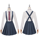 Matilda the Musical Grey School Uniform Girl Strap Short Skirt JK Pleated Dress - AwwwCos