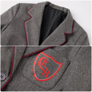 Matilda the Musical Gray Jacket Skirt Tie Cosplay Costume School Girl Dress Uniform