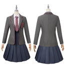 Matilda the Musical Gray Jacket Skirt Tie Cosplay Costume School Girl Dress Uniform