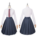 Matilda the Musical Gray Jacket Skirt Tie Cosplay Costume School Girl Dress Uniform