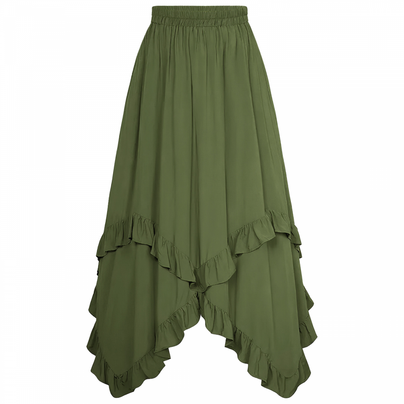 Maxi Renaissance Long Skirts for Women High Waist Rome Dress
