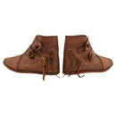 Medieval Boots Slip on Lace Up  Pirate Viking Cosplay Tied Cuff Shoes - AwwwCos