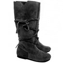 Medieval Cosplay Shoes Viking Pirate Nubuck Leather Riding Boots - AwwwCos