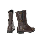 Medieval Gothic Rivet Motorcycle PU Faux Leather Boots With Stud - AwwwCos