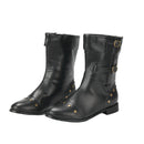 Medieval Gothic Rivet Motorcycle PU Faux Leather Boots With Stud - AwwwCos