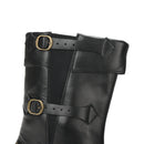 Medieval Gothic Rivet Motorcycle PU Faux Leather Boots With Stud - AwwwCos