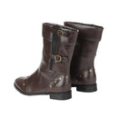 Medieval Gothic Rivet Motorcycle PU Faux Leather Boots With Stud - AwwwCos