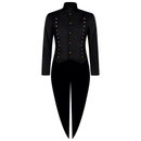Medieval Men Gothic Performance Black Green Color Block Tuxedo - AwwwCos