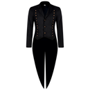 Medieval Men Gothic Performance Black Green Color Block Tuxedo - AwwwCos