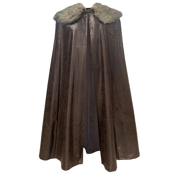 Medieval Nordic Viking Style Vintage Stage Cosplay Fur Collar Cape