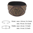 Medieval Paisley Nordic Viking Vintage Adjustable Waist Seal Knight Wide Belt - AwwwCos