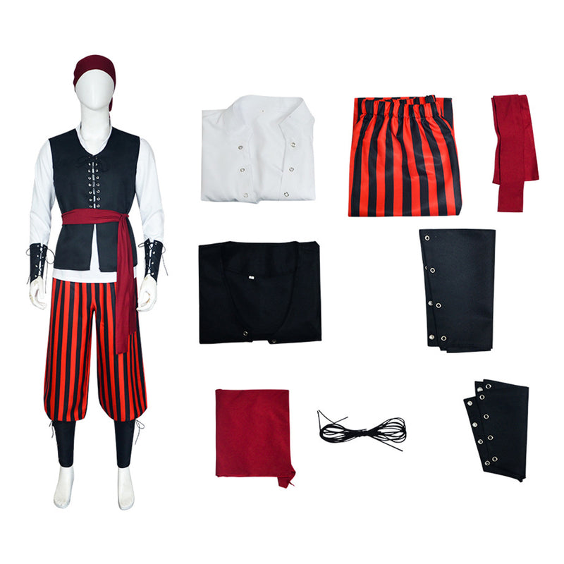 Medieval Pirate Outfits Cosplay Costume Men Uniform