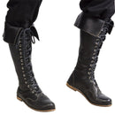 Medieval Pirate Viking Cosplay Gothic Boots High Tube Tied Shoes - AwwwCos