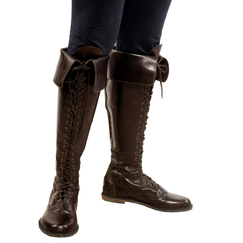 Medieval Pirate Viking Cosplay Gothic Boots High Tube Tied Shoes